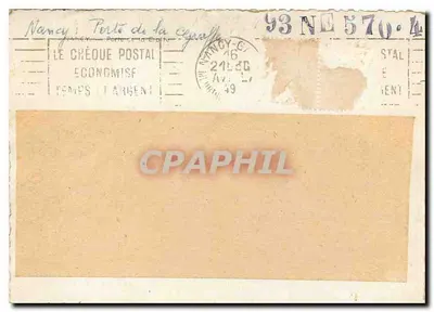 Porta della Craffe — Nancy — Editore : Le Chèque Postal — Verso