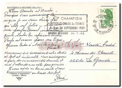 Bagnères-de-Bigorre — Casino e locais turísticos — Edições e Impressões Combier / Mâcon — Verso