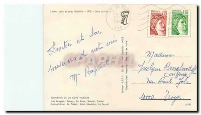 Costa Varoisa — Tarjeta postal panorámica — Ediciones S.E.P.T. - 35, Boulevard Carnot - Niza — Reverso