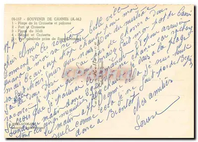La Côte d'Azur — Cannes — wydawca REELLACOLOR — Rewers