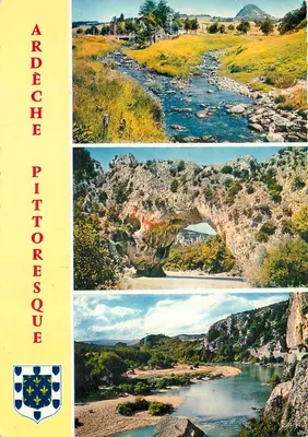 Ardeche pittoresque — Mont Gerbier de Jonc, a Loire e seu primeiro afluentes, O Pont d'Arc, As Gorges nas proximidades de Valon-Pont d'Arc — Lumicap