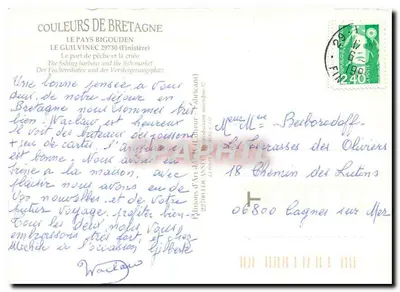 Le Guilvinec — porto de pesca e mercado — Éditions d'Art Anser — Verso