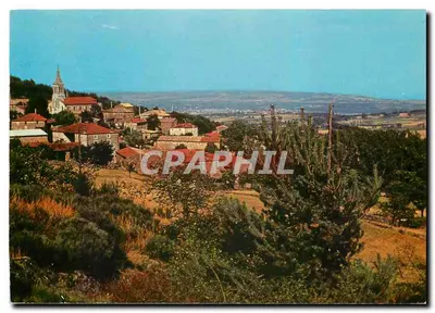 Vinzieux (Ardèche) — vista panorâmica do vilarejo com igreja — Edições L. Rocchi