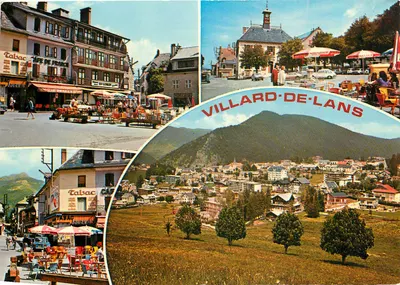 Villard-de-Lans — vista panorâmica e rua animada — SPADEM