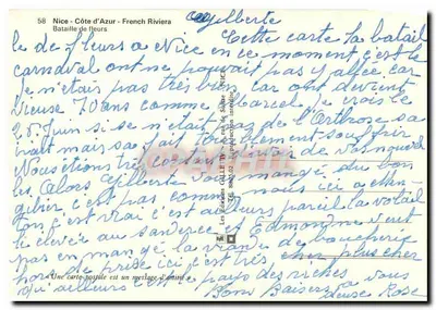 Bitwa kwiatów w Nicei — Karneval — Wydawnictwo Boulo — Rewers