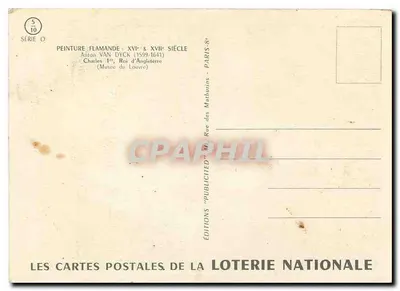 Cesarz Karol I Anglii — Anton Van Dyck — Éditions de la Loterie Nationale — Rewers