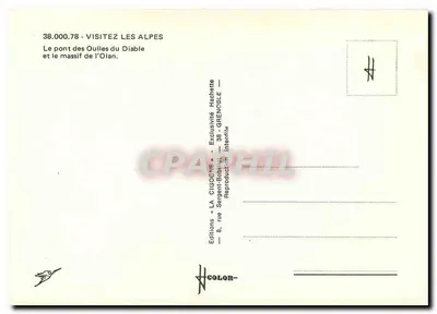 A Cegonha — Ponte das Oulles do Diabo e maciço do Olan — Edições «A Cegonha» — Verso