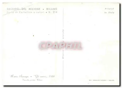 Dwóch mężczyzn — stylizowana malowidło — Wydawnictwo Del Milione, seria N. 214 — Rewers