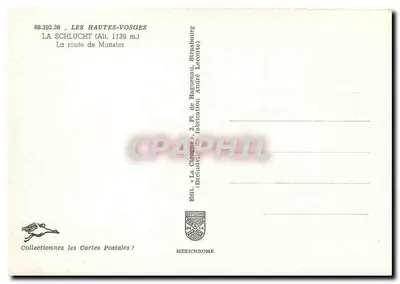 Le Alte Vosgi — La Schlucht (Alt. 1139 m.) — Iris 315 — Verso