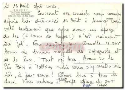 Annecy — 'La Venise Savoyarde', kanał Thiou i nabrzeża — wydawca IRIS, nr 74/3664 — Rewers