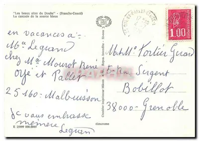 Wodospad Źródła Niebieskiej — Franche-Comté — Cim — Rewers