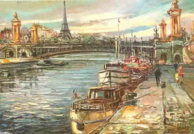 Paris - Ponte Alexandre III e Torre Eiffel — reprodução — Edições 'C'EST PARIS