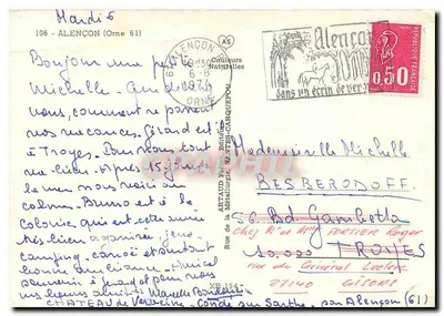 Alençon — vista panorâmica — Artaud Éditions, n°106 — Verso