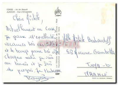 Ajaccio — Vista Geral — Les Editions MAR — Verso