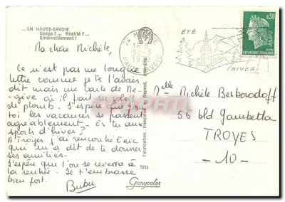 Vila nevada — Haute-Savoie — editor Ganycolor, n°7251 — Verso