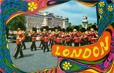 Guardas no Palácio de Buckingham — Londres — THE PHOTOGRAPHIC GREETING CARD CO., LTD.