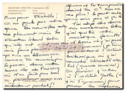 Paisagem ao pôr do sol — exposição em Kampen-Süd — editor Verlag der Kunst, Dresden, n° 84 — Verso