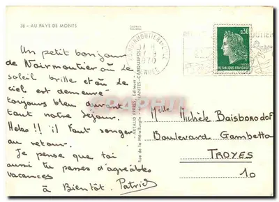 Pays de Monts — Nairmontier — Wydawca: G. P. Bracia, Nantes — Rewers