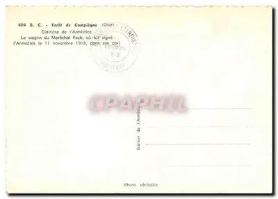 Vagão do Marechal Foch — Clairière da Renderização — Edição da Renderização — Verso