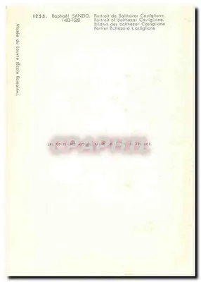 Ritratto di Balthazar Castiglione — Raffaello Sanzio (1483-1520) — Éditions Nonis, Parigi — Verso