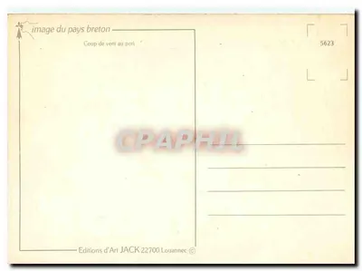 Bretanha — Corte de vento no porto — Edições d'Art JACK 22700 Louannec — Verso