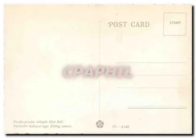 Canhões balineses — tipo de pescadores em Bali — editor PS-A180 — Verso