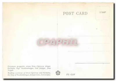Cerimônia de casamento na caverna de Jatijajar — Java Central — PS-G64 — Verso