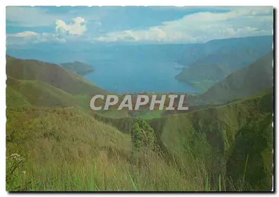 Tongging, Lago Toba, Norte de Sumatra — vista panorâmica — PS-C187
