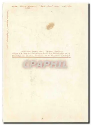 Alberto Magnelli — 'Sans crainte' (1945) — Les Éditions Nomis, Paris — Verso