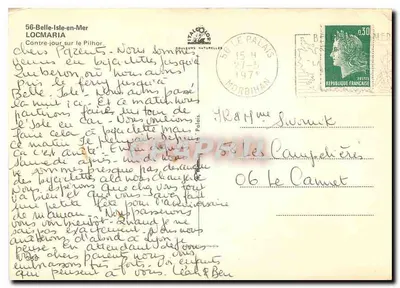 Belle-Île-en-Mer — Rocha de Locmaria — editor TACOPO — Verso