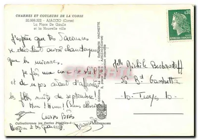 Place de Gaulle — Ajaccio — Éditions Iris — Verso