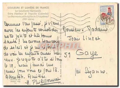 Igreja de Cricquebœuf — Normandie — editor Jean-Jaures, n° 51 V — Verso