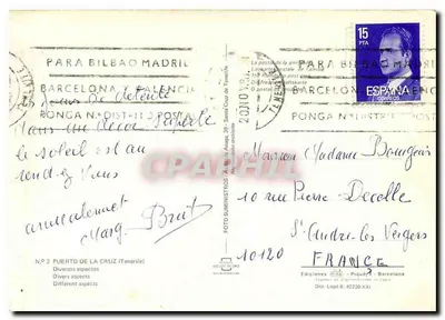 Puerto de La Cruz - Tenerife — różne aspekty — Wydawnictwo Piquet, nr 2 — Rewers