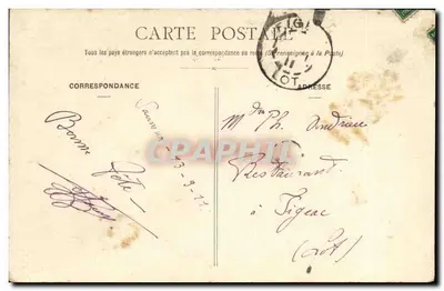 Saumur — Widok dzielnicy mostów, hotelu miejskiego, teatru i kościoła św. Nikodema — Nohinette Saumur Galeries, NG 25 — Rewers