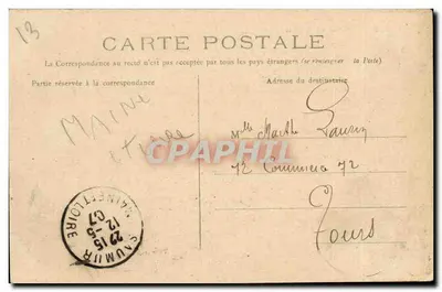 Saumur — Hotel de Ville — editor SAUMUR, n°6 — Verso