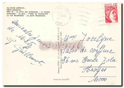 Metz — widok panoramiczny i zabytkowe miejsca — Wydawnictwo ESTEL — Rewers
