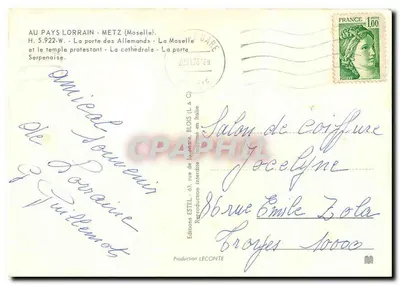 Metz — widok panoramiczny — Wydawnictwo ESTEL & Cie — Rewers