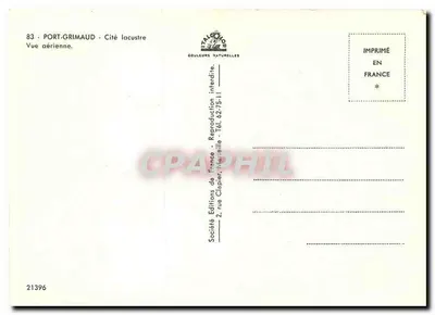 Port-Grimaud — Cidade lacustre — Sociedade Gouleures Naturelles, n° 21396 — Verso