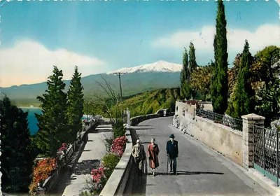 Taormina — Panorama e estrada principal — Ediz. Conti - Taormina