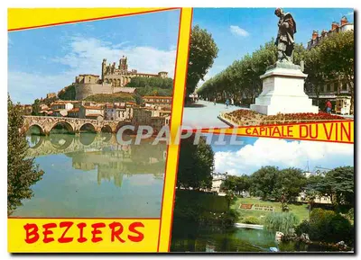 Beziers — Katedra św. Nazareusza i figura winorośli