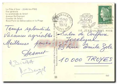 Juan-les-Pins — Vista geral — Les Éditions Alpines — Verso