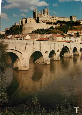 Béziers — Catedral de São Nazário e o Ponte Velha sobre o Orb — Edições dos Sete Otts, n° 430