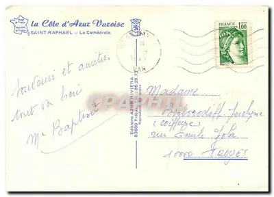 Saint-Raphaël — Katedra — Éditions Azur Riviera — Rewers