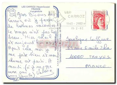 Les Carroz (Haute-Savoie) — Ogólny widok — S.A.D. l'Argent GRENoble - la Presse - Mr. Place — Rewers