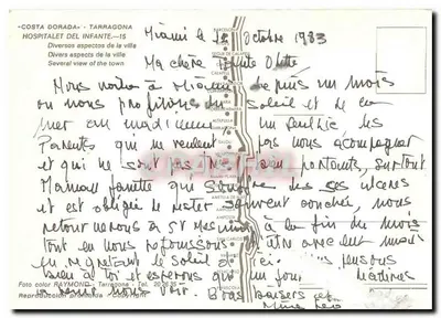 Hospitalet del Infanté — Verschillende uitzichten van de stad — Kleurfoto RAYMOND — Achterkant