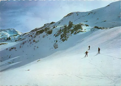Monts d'Olmes - 18008 - Pôle St-Hartieléry, col de Gîrabal - Estação de esqui - Edição de Arte C. FRET, St-Aubin-d'Elbeau