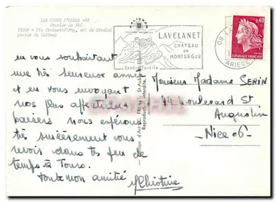 Monts d'Olmes - 18008 - Pôle St-Hartieléry, col de Gîrabal - Estação de esqui - Edição de Arte C. FRET, St-Aubin-d'Elbeau — Verso
