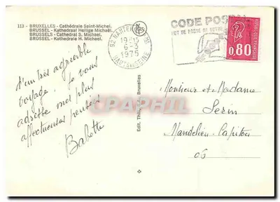 Bruxelas - Catedral de São Miguel — editor Iris, n° 113 — Verso