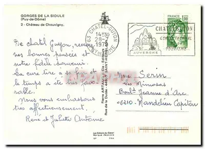 Zamek w Chouvinny — Góry Sioule (Puy-de-Dôme) — Wydawnictwo Gaber — Rewers