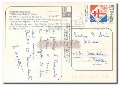 Bagnolles-de-l'Orne - Tesse-La Madeleine — Editora Emy, número de série não visível — Verso